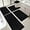 Black, variant on HEBE Bathroom Rugs Set 5 Piece, Plush Absorbent Bath Mats for Bathroom, Non Slip Machine Washable Bath Mat Set with Toilet Cover, Bath Runner and U-Shaped Contour Toilet Rug, Coffee