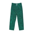 thumbnail image 6 of Uemuo Teal Marble Pattern Men's Wide Leg Palazzo Lounge Pants with Pockets Light Weight Loose Comfy Casual Pajama Pants-Large, 6 of 9