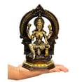 thumbnail image 2 of eSplanade Brass Laxmi Lakshmi Ganesh Ganesha Idol Murti Statue Sculpture - 9.75" Inches, 2 of 7