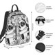 thumbnail image 2 of Fotbe Floral Sugar Skull Portrait Mochila Ligera para Hombres y Mujeres - Duradera y Resistente al Agua, Ideal para Escuela, Trabajo, Viajes y Uso Diario, 2 of 7