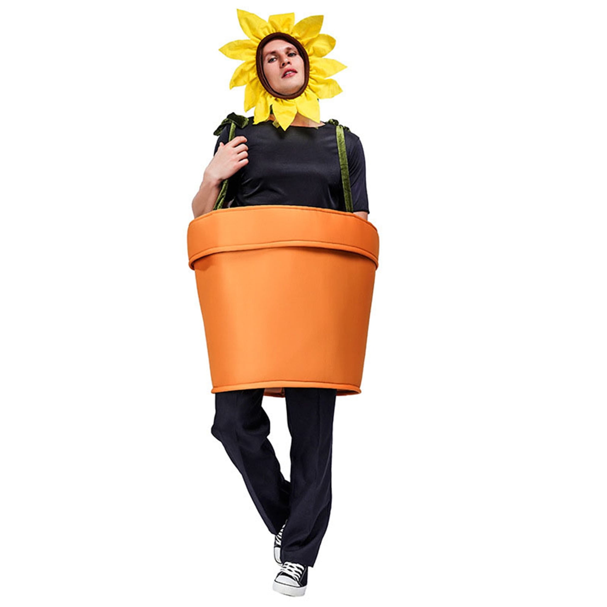 Nituyy Halloween Flower Pot Costume for Adults Cosplay Women s Sunflower Costume with Headpiece for Garden Theme Party Walmart