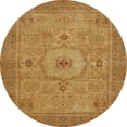 thumbnail image 1 of Ahgly Company Tapis d'Intérieur Ronds Abstraits Sedona Brun, Tapis de Zone Abstraits, 5 Pieds Rond, 1 of 6