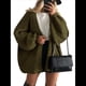 thumbnail image 1 of Suéteres Tipo Cárdigan Extragrandes para Mujer, Otoño 2025, de Punto, con Mangas Largas Tipo Farol y Frente Abierto, Ligeros. Verde S, 1 of 10