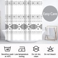 thumbnail image 6 of Extra Long 72"x84" Grey Boho Shower Curtain Set with Plastic Hooks Machine Washable Waterproof Polyester Fabric Bathroom Curtain Paisley Pattern Bath Curtain for Bathroom Decor, 6 of 6