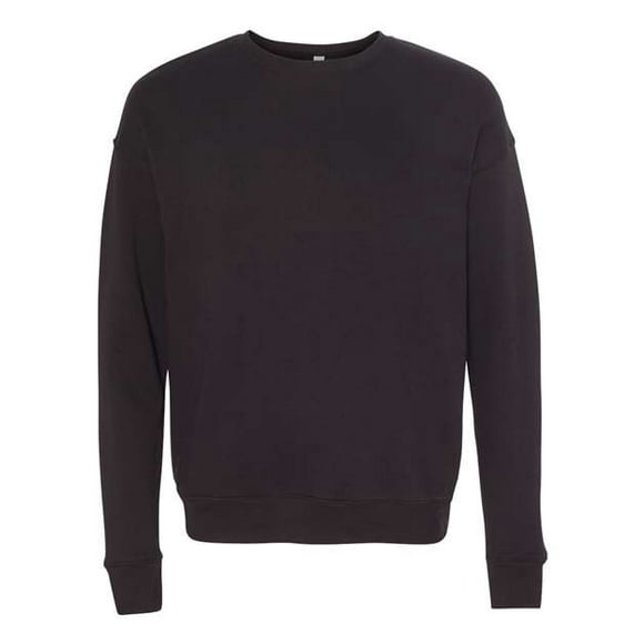 Sudadera clásica Bella+Canvas con cuello redondo para hombre estilo suave Talla Mediana Color Negro