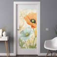 thumbnail image 3 of Vintage Poppy Window Privacy Film Orange Blue Yellow Floral Watercolor Flowers Decorative Glass Window Film UV Blocking Static Cling Non-Adhesive Sticker Covering for Home Door 35.4x78.7 inches, 3 of 7