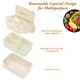 thumbnail image 2 of 1 Recipiente para alimentos con 3 compartimentos y juego de cubiertos, Recipiente para preparación de comidas sin BPA, apto para microondas y lavavajillas - Caqui, 2 of 5