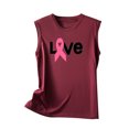 thumbnail image 5 of DTBPRQ Women's Breast Cancer Tshirt Sleeveless Round Neck Fighting Pink Ribbon Breast Cancer Awareness Racerback Tank Top, 5 of 5