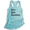 thumbnail image 1 of Beer Lime Sunshine Tank Top, Ladies Racerback Tank Top, Beer Tank, Vacation Tank, Cancun, X-Small, 1 of 3