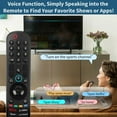 thumbnail image 2 of for LG TV Remote Control Replacement MR21GA, for All 2019-2023 LG Magic Remote Control for Smart TV, for UHD OLED QNED NanoCell 4K 8K Smart TV with Pointer and Voice Function, 2 of 6