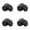 Black(4Pcs), variant on XIPYYKM Plant Pots with Drainage Holes and Tray Saucers - 4 Inches Home Decor Flower Pots for Indoor Planter - Pack of 4 Plastic Planters, Cactus, Succulents Pot - Black