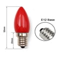 thumbnail image 3 of Bulbo Irfora E12 Bombilla de vela de diodo emisor de luz 1.5W Cubierta de vidrio rojo Bombilla de iluminación roja Buda Lámpara de loto rojo Dios Dios 4 Diodos emisores de luz SMD2835 Luz (220V) Irfora Bulbo, 3 of 6