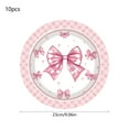 thumbnail image 3 of Costeam Valentines Day 10pc Bow Decor Paper Tableware Set,Romantic Style,Party Dinnerware,Ideal for Festive Holiday Gathering Decor, 3 of 6