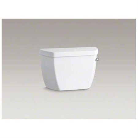 White Kohler K-4484-RA-0 Highline Classic 1.0 gpf Toilet Tank with Right-Hand Trip Lever