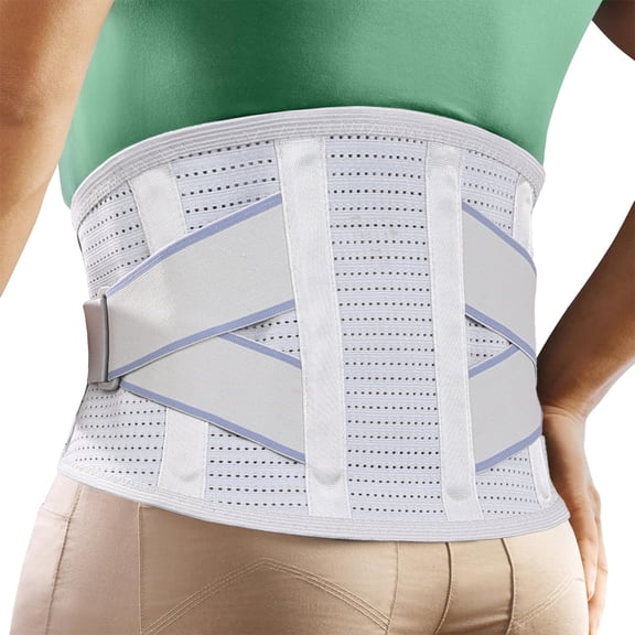 Breathable Lumbar Support Belt with 4 Stays, Adjustable Lower Back Support for Lifting, Work and Daily Wear