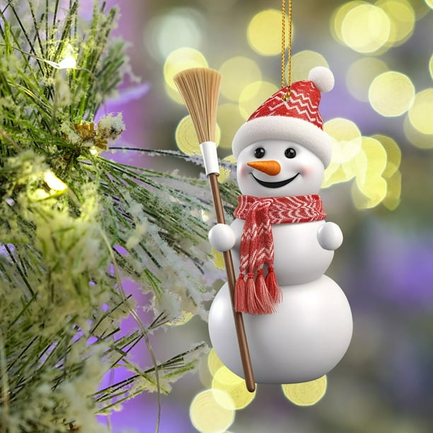 Christmas Ornament Unique Christmas Snowman Decoration Acrylic Hanging Pendant Christmas Tree Holiday Decoration