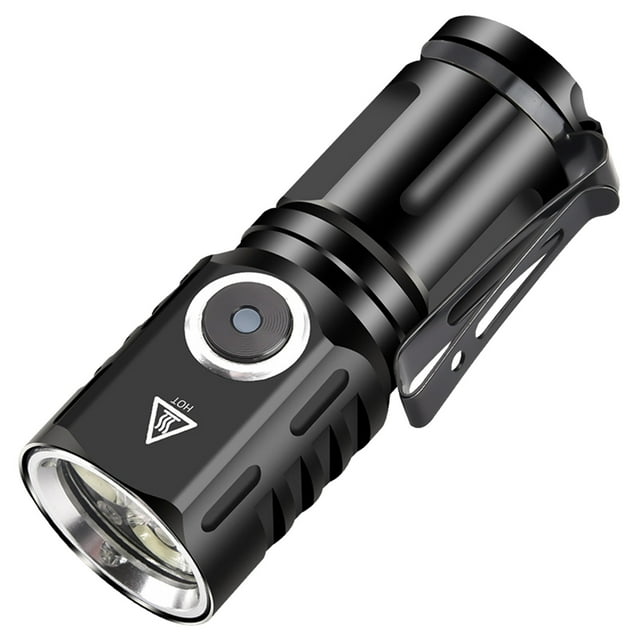 Wdhugt Lampe de Poche Led Portable Rechargeable Corps en Alliage d'Aluminium Faisceau Longue Portée Luminosité Réglable pour Camping Extérieur Urgence et Usage Domestique