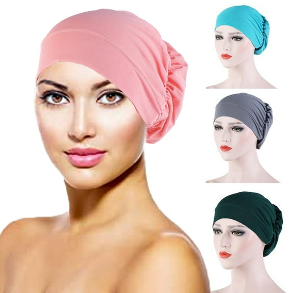 Zhaomeidaxi Women's Sleep Soft Turban Pre Tied Linen Chemo Cap Beanie Turban Headwear