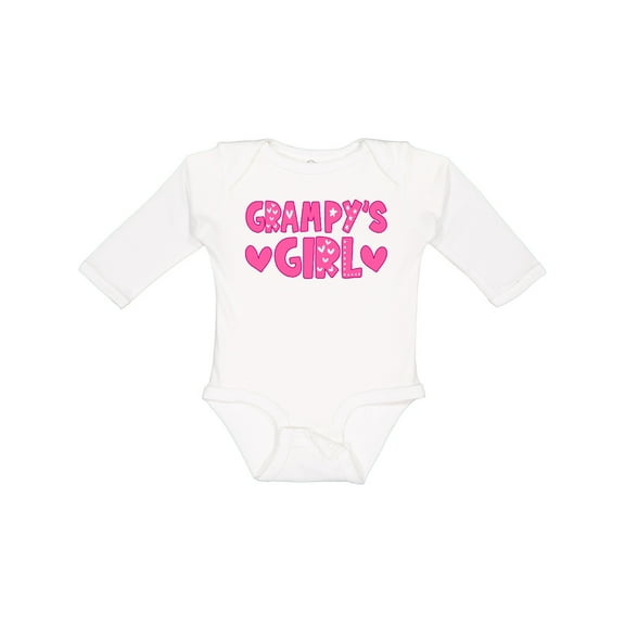 Inktastic Grampy's Girl Granddaughter Girls Long Sleeve Baby Bodysuit