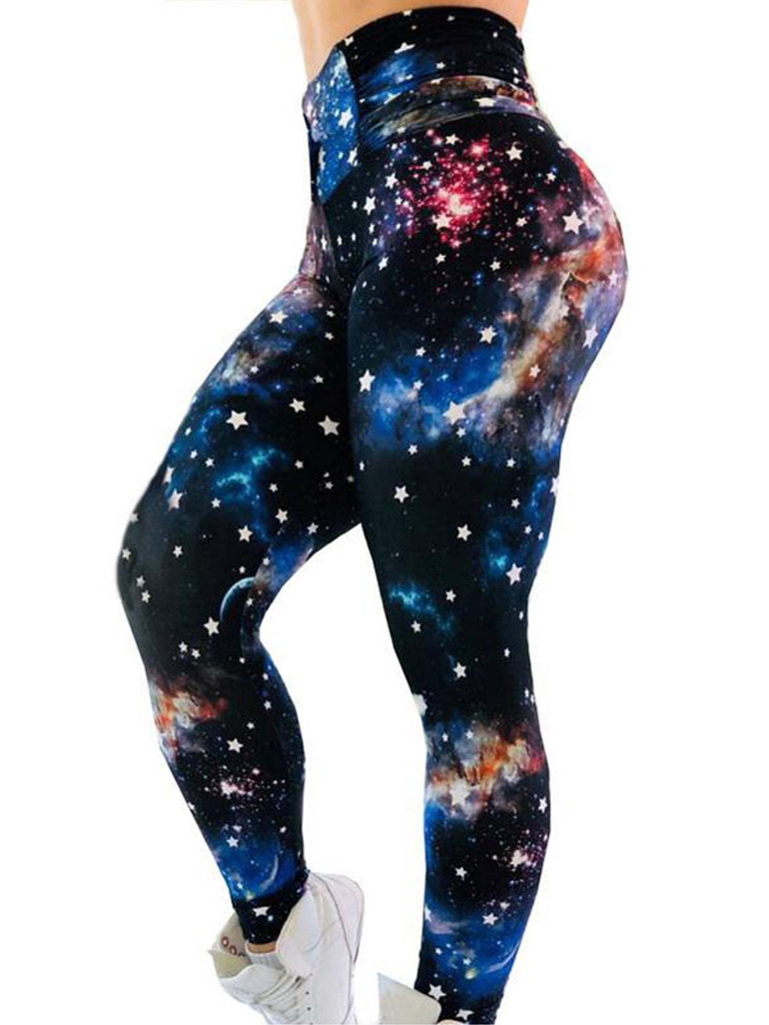 Women's Galaxy Print Yoga High Waist 