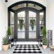 thumbnail image 1 of Alfombra SEEKSEE Algodon Buffalo Plaid 70x110 cm en blanco y negro, 1 of 9