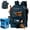 B: Black Camo(with (4) Blue Tackle Boxes), variant on KastKing 50L Fishing Tackle Backpack,2 Rod Holders Storage Fishing Gear and Equipment-BaitSpace