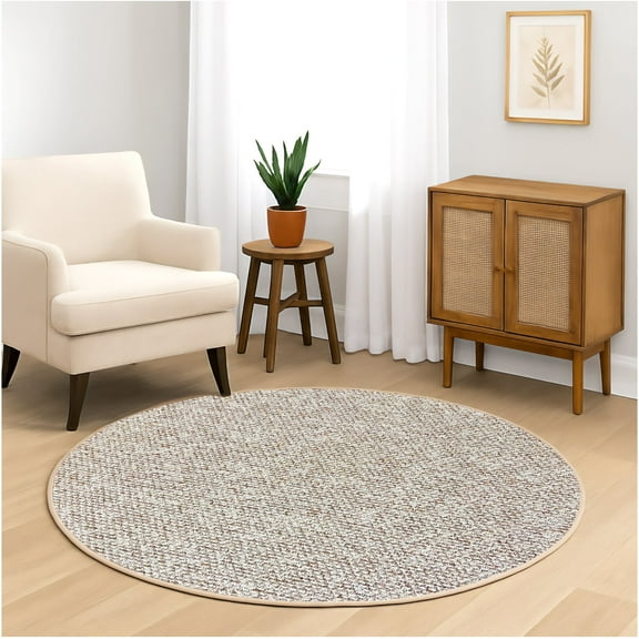 Koeckritz Rugs Starlight Collection Earthenware Indoor Area Rug, 100% BCF Olefin, 9' Round