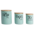 thumbnail image 2 of DII Kitchen Accessories Retro Collection, Ceramics, Canister Set, Aqua, 3 Piece, 2 of 8