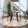 thumbnail image 3 of Large Round Rug 8Ft Washable Non-Slip, Easter Circle Area Rugs for Living Room Bedroom, Country Spring Rabbit Feet Eggs Botanical Flowers Indoor Floor Mats Carpet Runner for Home Decor, 3 of 8