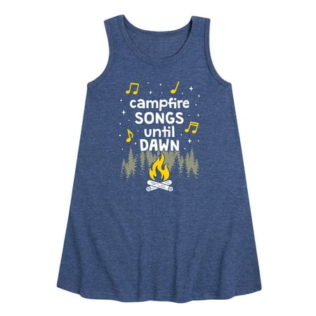 

Instant Message - Campfire Songs Until Dawn - Toddler & Youth Girls A-line Dress