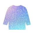 thumbnail image 5 of JTSRKL Kids Girls Summer Sparkly Tops Dressy Casual Summer 3/4 Sleeve Round Neck Graphic Tunic Blouse Trendy Soft Cotton Outfit Glitter Tees Shirt Multicolor#03 3-4 Years, 5 of 6