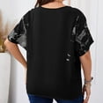 thumbnail image 2 of Patlollav Women Cotton Linen Tshirt Summer Plus Size Floral Short Sleeve Tunic Tops 2024 Casual Round Neck Tee Shirts, 2 of 6