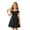 A136 Black, variant on Glisme Little Girls Dress Solid Color Short Sleeve Off The Shoulder Back To School Formal Princess Dresses For Girls