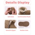thumbnail image 6 of Baby Boots Toddler Girls Winter Boots Zipper Warm Snow Boots Toddler Shoes Size 1T-4T Khaki, 6 of 6