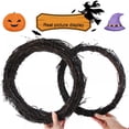 thumbnail image 2 of 2pcs Halloween Rattan Wreath Natural Rattan Ring Vine Branch Garland Halloween Christmas Garden Door Wall Window Hanging Ornament, 2 of 7