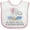 White and Pink, variant on Inktastic My Poppy Loves Me to the Moon and Back Elephants in Clouds Boys or Girls Baby Bib