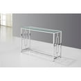 thumbnail image 2 of Best Master Stainless Steel and Glass Console Table in Silver Base/Clear, 2 of 2