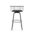thumbnail image 6 of Pemberly Row 26.25" Faux Leather Swivel Counter Stool in Black/Glossy Gray, 6 of 9