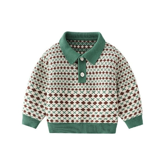 Godderr Toddler Baby Boys Pullover Knitted sweaters,18M-9Y Kids Baby Boys Lapel Sweater Coats Little Boys Cute Spring Autumn Cardigan