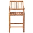 thumbnail image 4 of Teak Wood Castle Outdoor Patio Barstool with Arms, 4 of 5