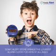 thumbnail image 6 of Sonic Bomb Dual Extra Loud Alarm Clock with Bed Shaker, Blue | Sonic Alert Vibrating, Heavy Sleepers, Battery Backup | Wake with a Shake, 6 of 7