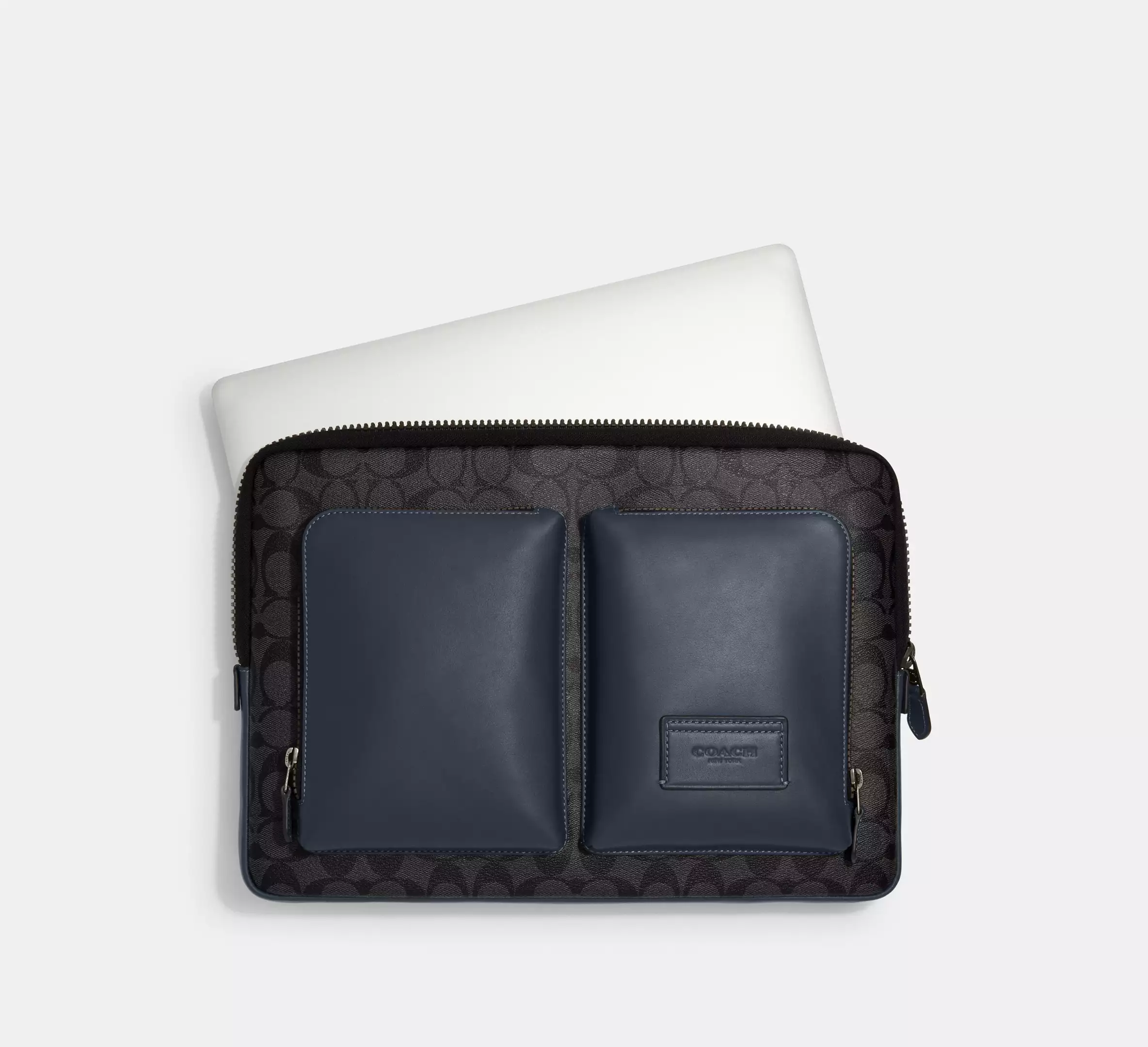 Coach Utility Laptop Case In Colorblock Signature Canvas