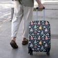 thumbnail image 3 of Dark Blue Princess Castle Pattern Luggage Cover Fashion Suitcase Cover Baggage Covers Fit 25-28 Inch Luggage (Go Travel), 3 of 5