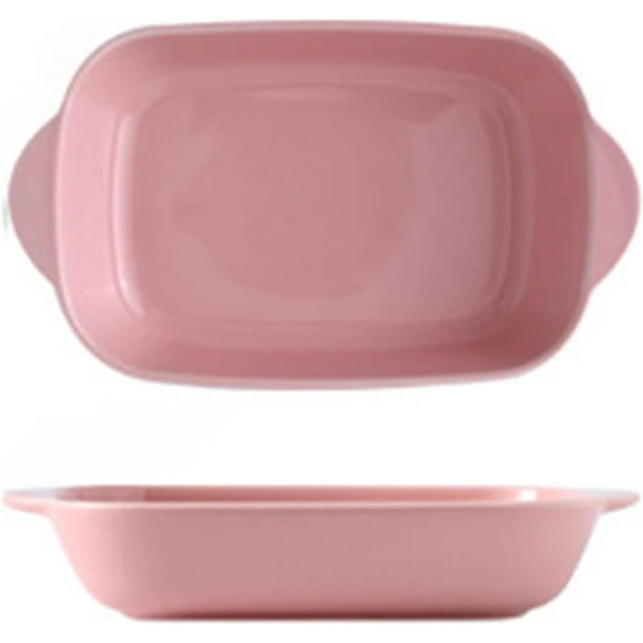 Cookware Baking Dish with Double Handle for Casseroles Lasagna,9 inch Multi Baker for Oven and Stove,Easy to Store,Pink