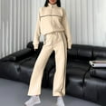 thumbnail image 2 of MeetoTime Women's 2 Piece Outfits Lounge Set 2024 Zip up Sweatshirt Wide Leg Sweatpant Set Tracksuit, 2 of 8