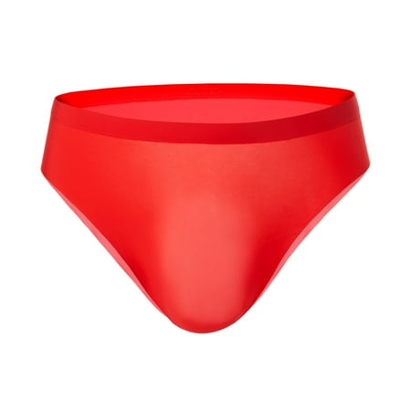 wendunide lingerie for women Men s One-Piece 3d Panties Seamless Ice Silk Briefs Underpants Breathable Briefs Red L