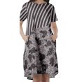 thumbnail image 3 of Moomaya Printed Loose A-Line Dress With Pockets Short Sleeve Dresses Women, 3 of 4