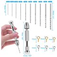 thumbnail image 3 of Resin Tools Kit With 1Pcs Pin Vise Hand Drill 10Pcs Drill Bits And 400Pcs  Eye Pins For DIY Keychain Pendant Making, 3 of 8