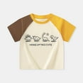 thumbnail image 2 of Gyexs Kids Tshirts for Boys 5T-6T Shirts for Boy Cotton Summer Short Sleeve Tees Shirt Holiday Activewear T-Shirt (Toddlers, Yellow, 5-6 Years), 2 of 6