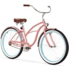 sixthreezero Women's Single Speed Beach Cruiser Bicycle, 26" Wheels and 17" Frame, Paisley Coral